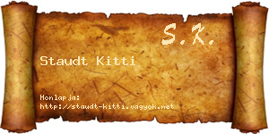 Staudt Kitti névjegykártya