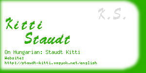 kitti staudt business card